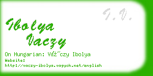 ibolya vaczy business card